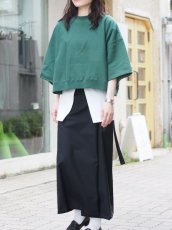 画像4: ATON OVERSIZED HALF SLEEVE SWEAT / NATURAL DYED URAKE (4)