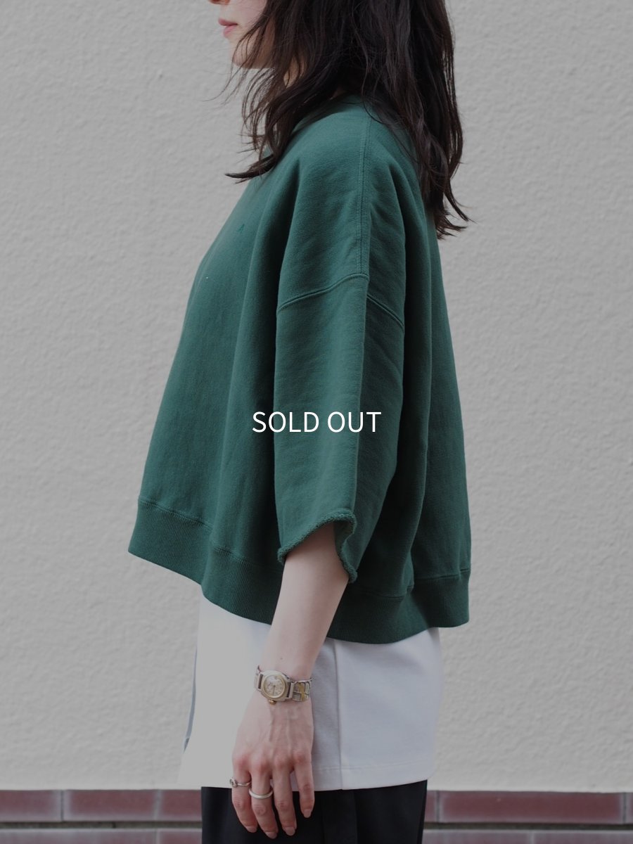画像5: ATON OVERSIZED HALF SLEEVE SWEAT / NATURAL DYED URAKE (5)