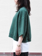 画像5: ATON OVERSIZED HALF SLEEVE SWEAT / NATURAL DYED URAKE (5)