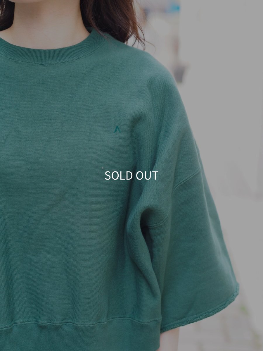 画像11: ATON OVERSIZED HALF SLEEVE SWEAT / NATURAL DYED URAKE (11)