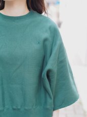画像11: ATON OVERSIZED HALF SLEEVE SWEAT / NATURAL DYED URAKE (11)