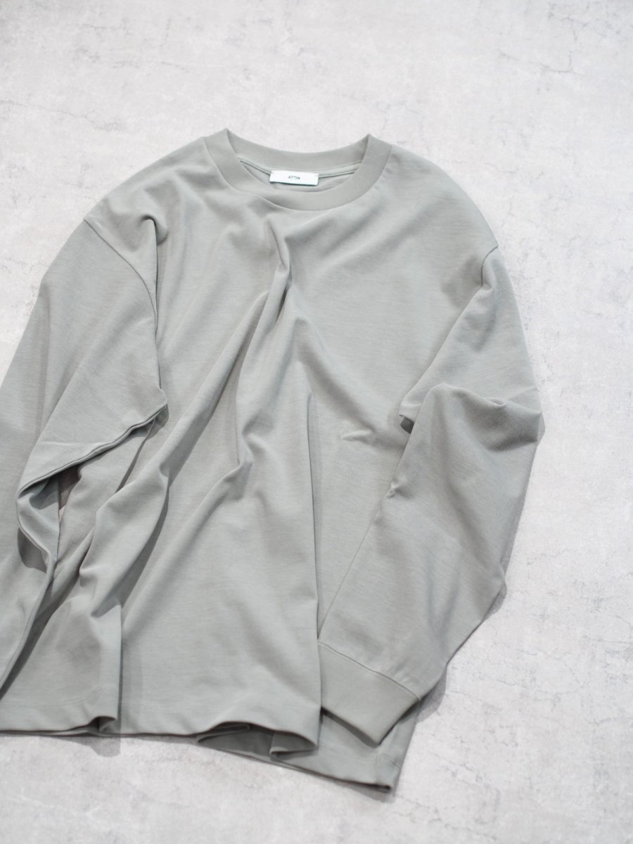 画像5: ATON  / LOOSE FIT LONG SLEEVE T-SHIRT / FRESCA PLATE (5)