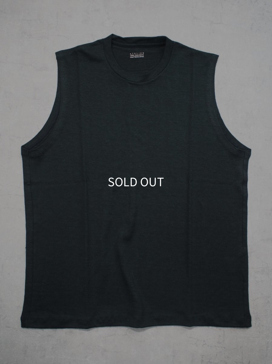 画像1: YOKO SAKAMOTO /  SLEEVELESS TOP / MAX HIGH COUNT HEMP JERSEY (1)