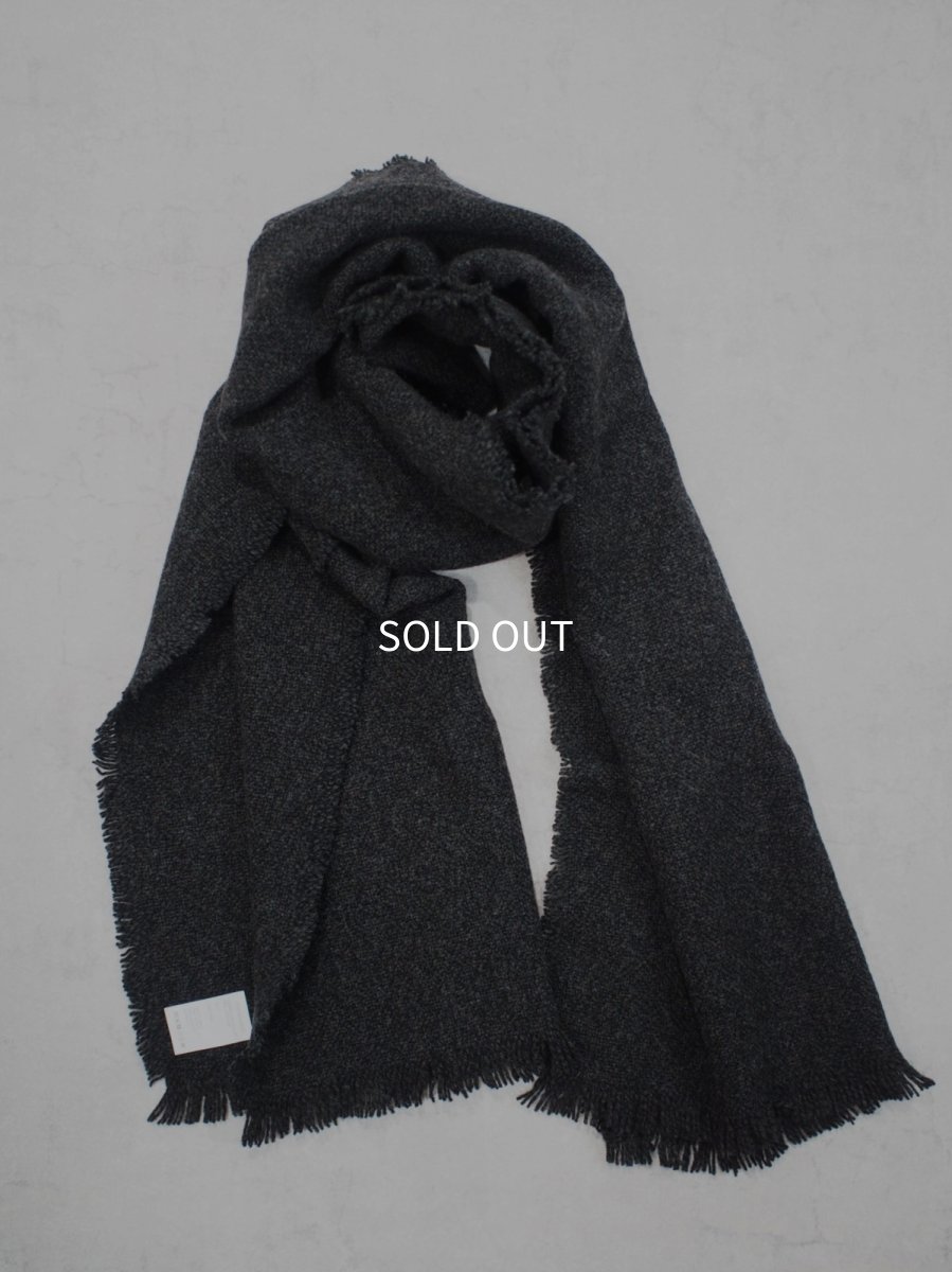 画像1: YOKO SAKAMOTO / WOOL LONG SCARF / BLACK (1)