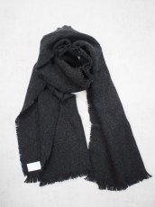 画像1: YOKO SAKAMOTO / WOOL LONG SCARF / BLACK (1)