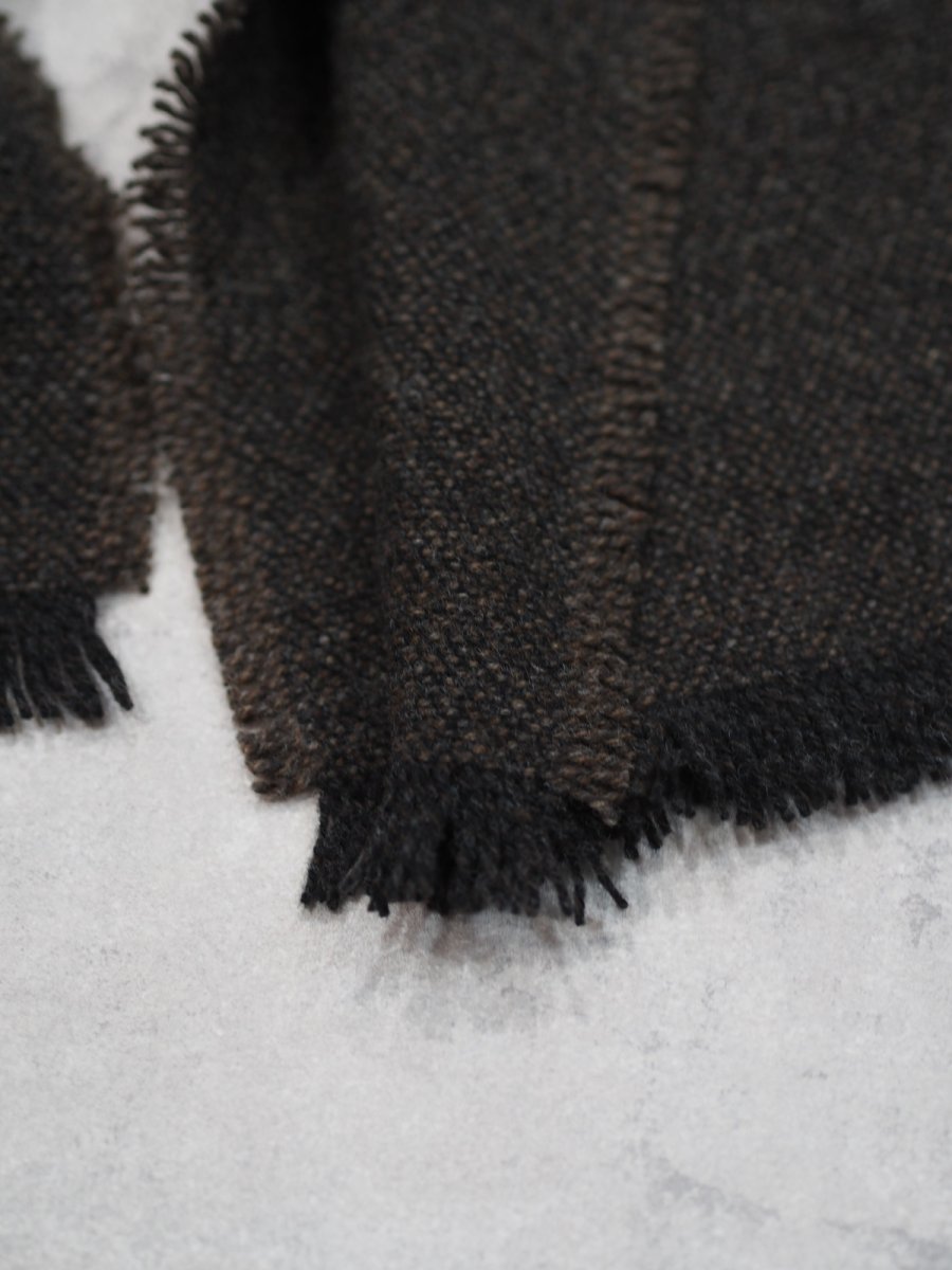 画像4: YOKO SAKAMOTO / WOOL LONG SCARF / BROWN (4)