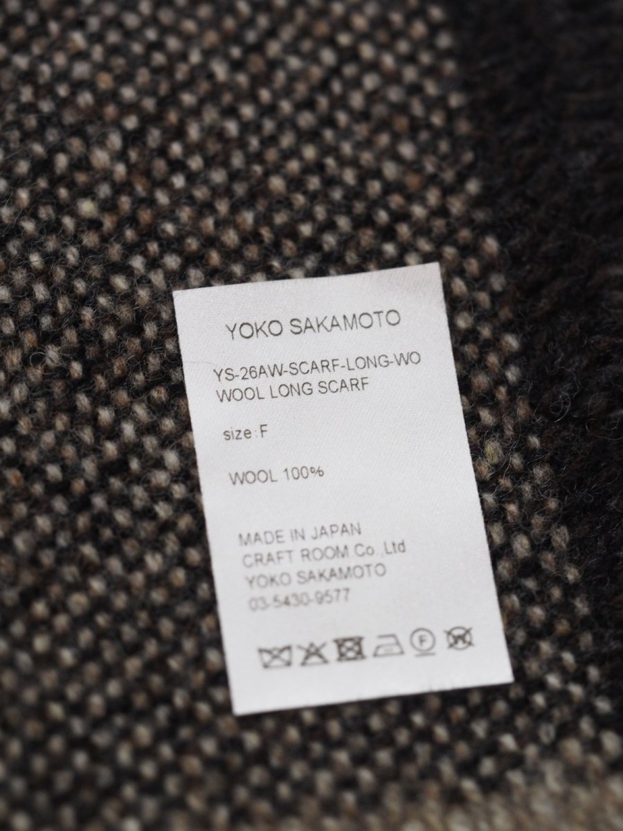 画像5: YOKO SAKAMOTO / WOOL LONG SCARF / BEIGE (5)