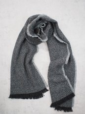 画像1: YOKO SAKAMOTO / WOOL LONG SCARF / CHARCOAL GRAY (1)