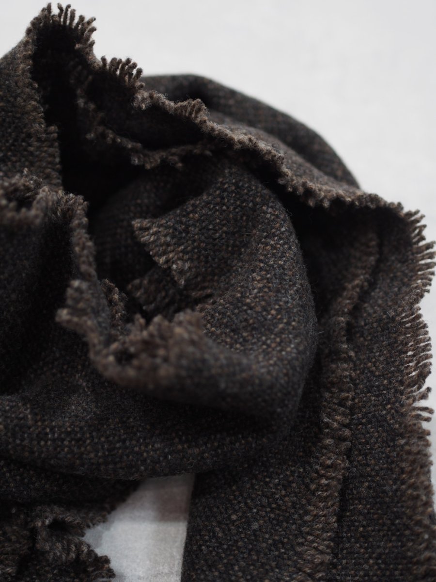 画像3: YOKO SAKAMOTO / WOOL LONG SCARF / BROWN (3)