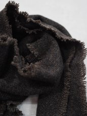 画像3: YOKO SAKAMOTO / WOOL LONG SCARF / BROWN (3)