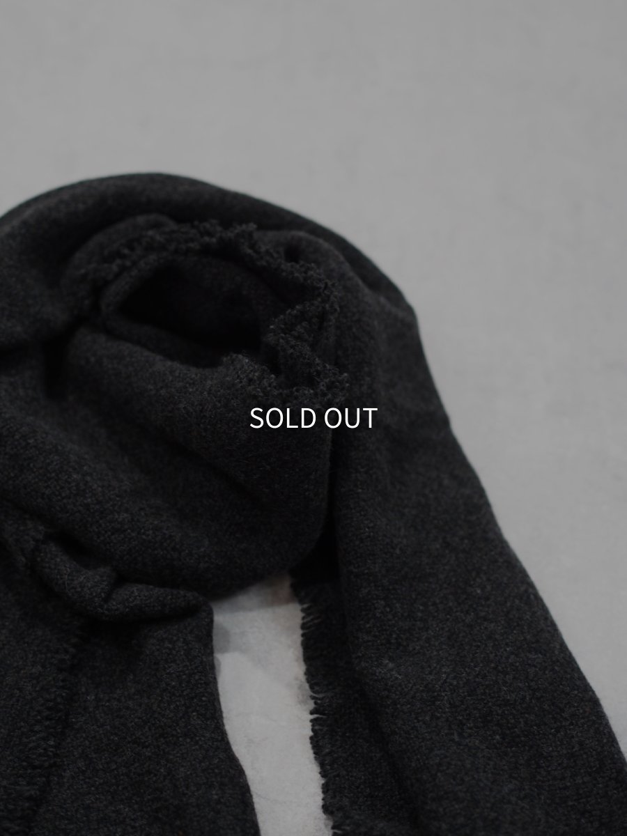 画像3: YOKO SAKAMOTO / WOOL LONG SCARF / BLACK (3)