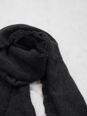 画像3: YOKO SAKAMOTO / WOOL LONG SCARF / BLACK (3)