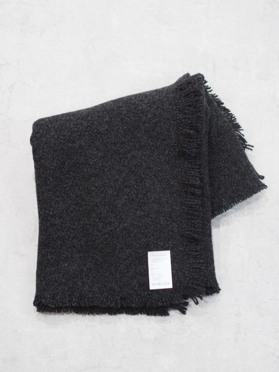 画像2: YOKO SAKAMOTO / WOOL LONG SCARF / BLACK (2)