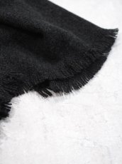 画像4: YOKO SAKAMOTO / WOOL LONG SCARF / BLACK (4)