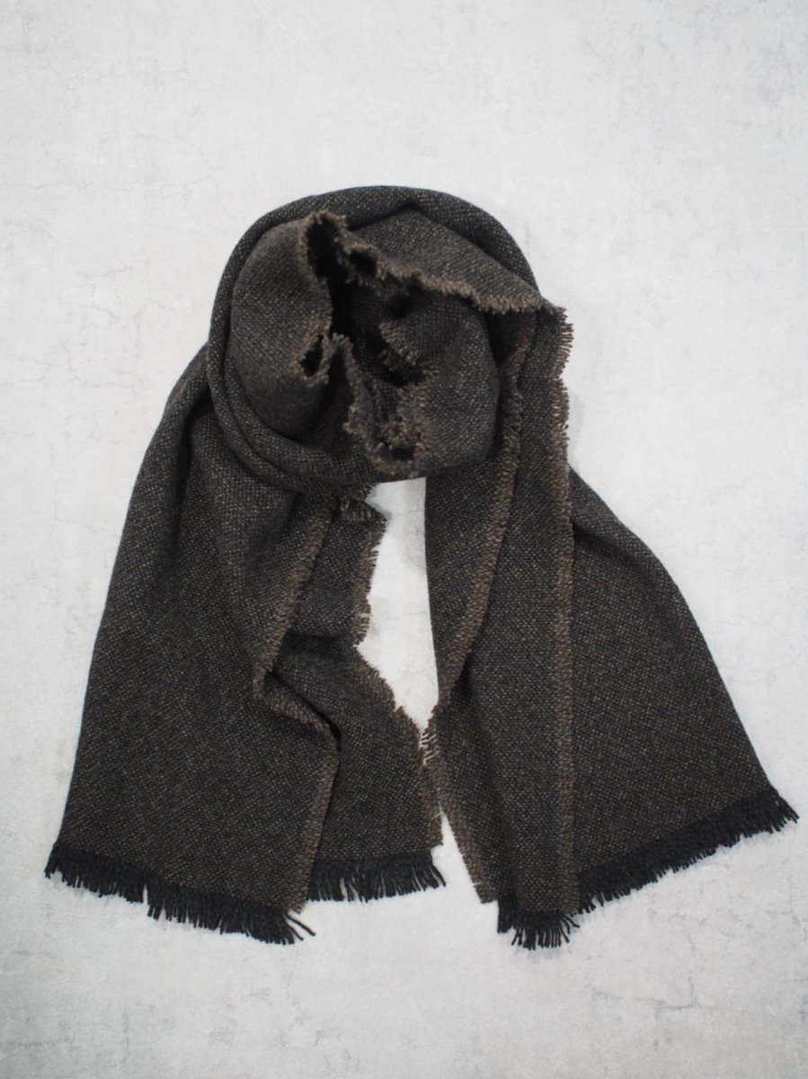 画像1: YOKO SAKAMOTO / WOOL LONG SCARF / BROWN (1)