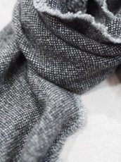 画像3: YOKO SAKAMOTO / WOOL LONG SCARF / CHARCOAL GRAY (3)