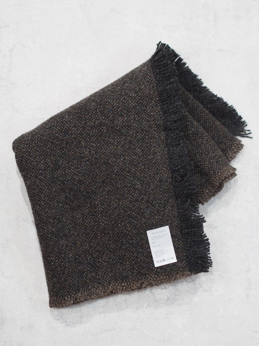 画像2: YOKO SAKAMOTO / WOOL LONG SCARF / BROWN (2)