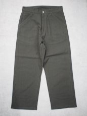 画像1: YOKO SAKAMOTO /  WORK 5POCKET STRAIGHT PANTS /  HERRINGBON / OLIVE (1)