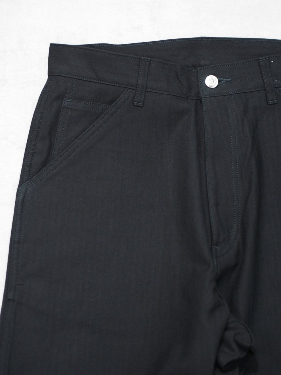 画像2: YOKO SAKAMOTO /  WORK 5POCKET STRAIGHT PANTS /  HERRINGBON / BLACK (2)