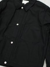 画像3: YOKO SAKAMOTO /  WORK BLOUSE / HERRINGBONE / BLACK (3)