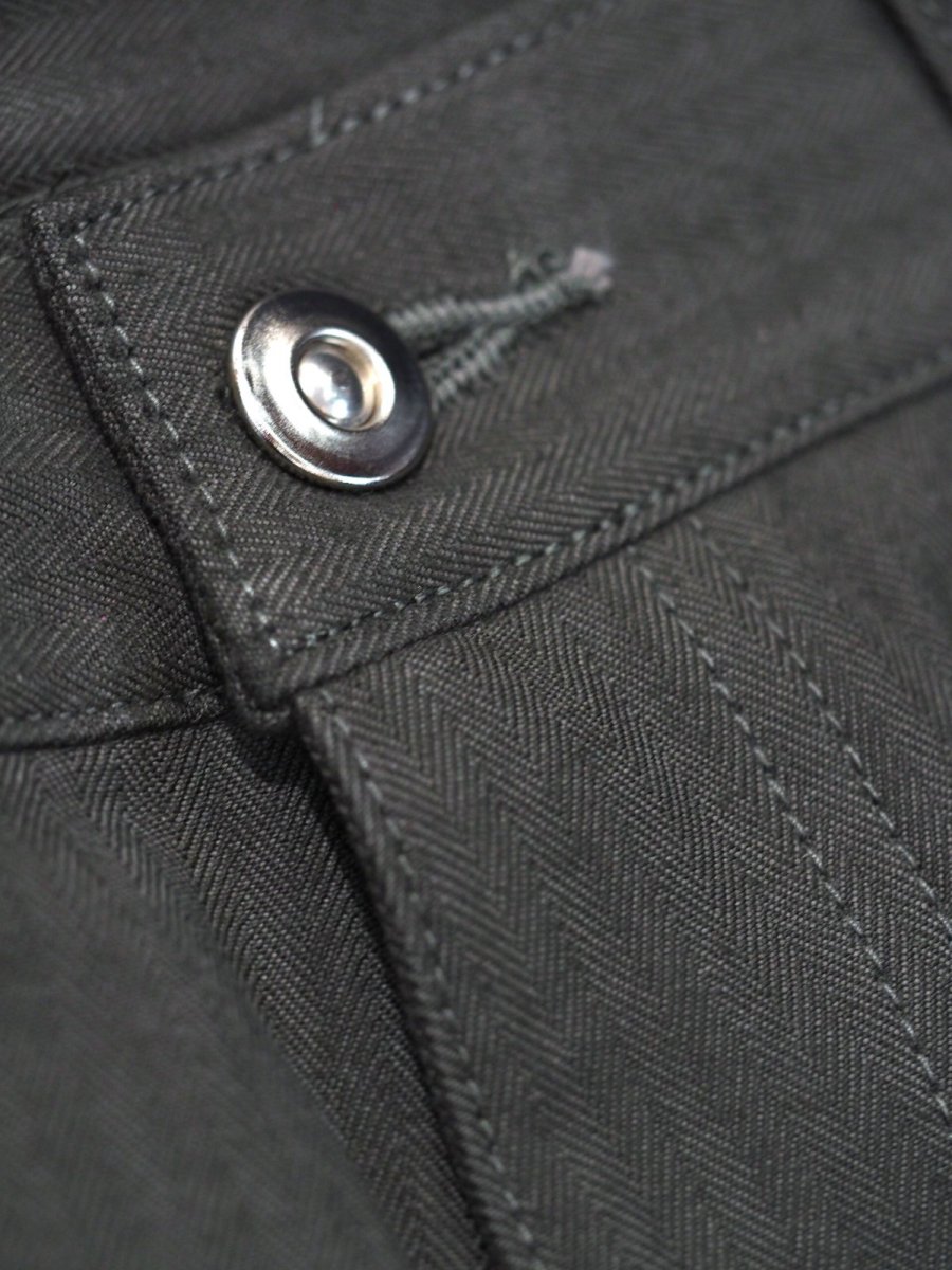 画像3: YOKO SAKAMOTO /  WORK 5POCKET STRAIGHT PANTS /  HERRINGBON / OLIVE (3)