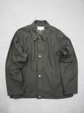 画像1: YOKO SAKAMOTO /  WORK BLOUSE / HERRINGBONE / OLIVE (1)