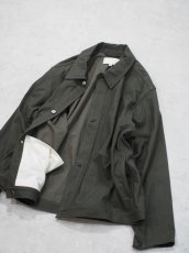 画像7: YOKO SAKAMOTO /  WORK BLOUSE / HERRINGBONE / OLIVE (7)