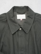 画像2: YOKO SAKAMOTO /  WORK BLOUSE / HERRINGBONE / OLIVE (2)