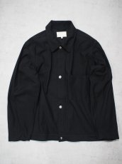 画像1: YOKO SAKAMOTO /  WORK BLOUSE / HERRINGBONE / BLACK (1)