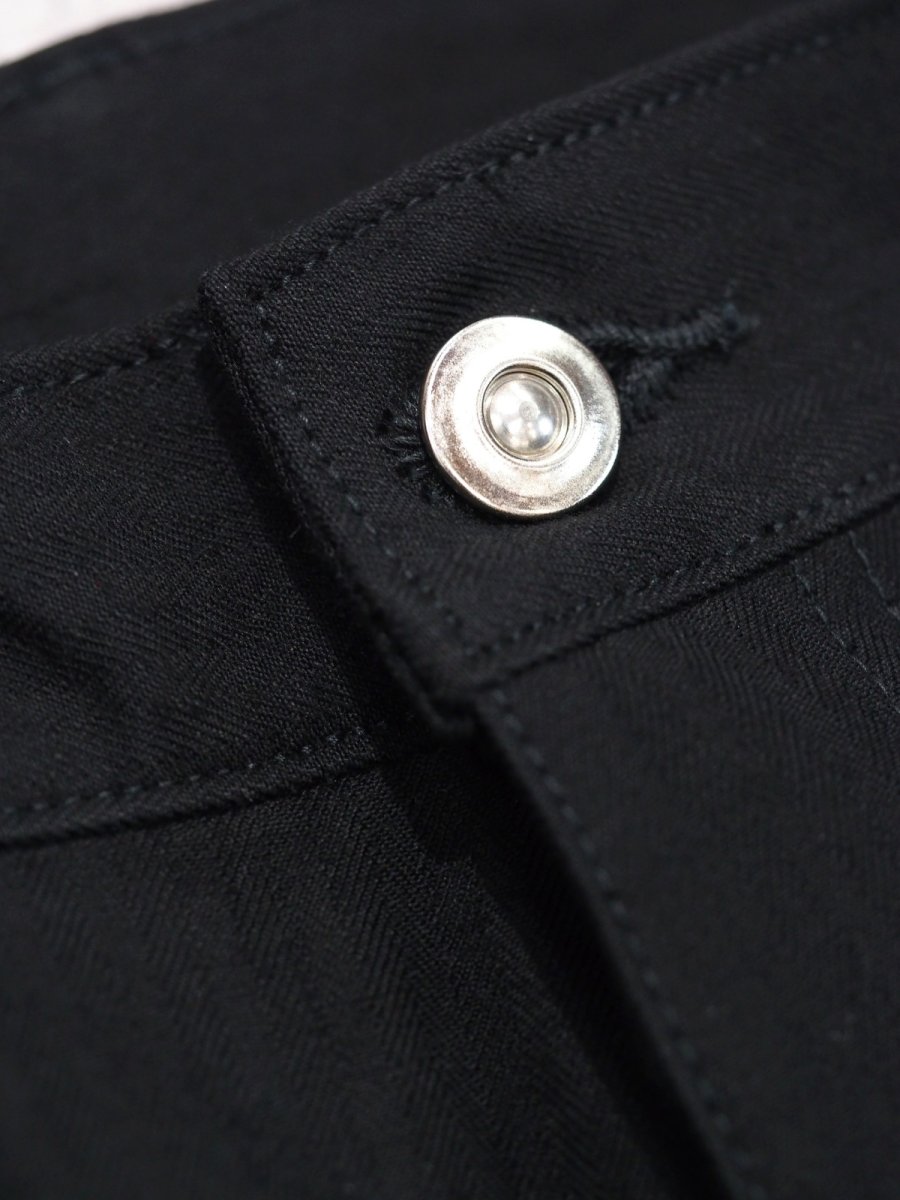 画像4: YOKO SAKAMOTO /  WORK 5POCKET STRAIGHT PANTS /  HERRINGBON / BLACK (4)