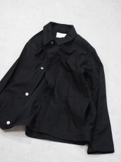 画像7: YOKO SAKAMOTO /  WORK BLOUSE / HERRINGBONE / BLACK (7)