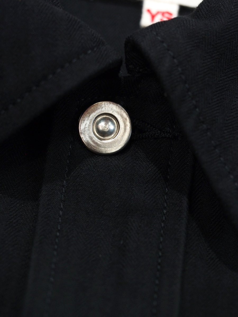 画像5: YOKO SAKAMOTO /  WORK BLOUSE / HERRINGBONE / BLACK (5)
