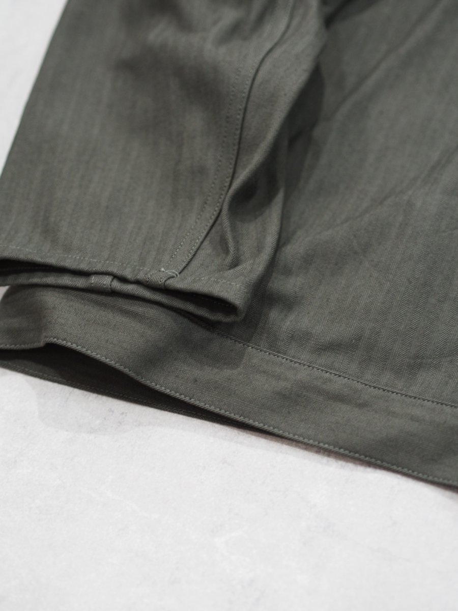 画像3: YOKO SAKAMOTO /  WORK BLOUSE / HERRINGBONE / OLIVE (3)