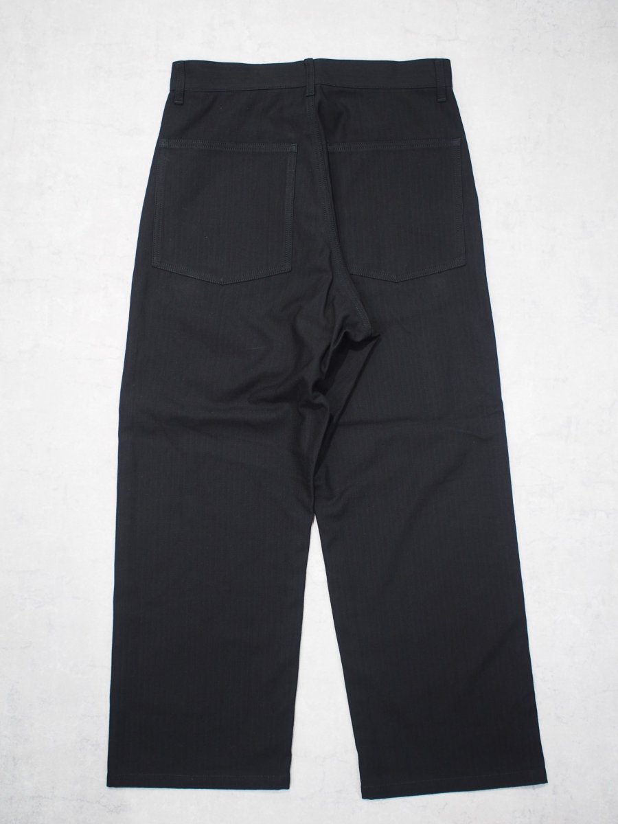 画像5: YOKO SAKAMOTO /  WORK 5POCKET STRAIGHT PANTS /  HERRINGBON / BLACK (5)