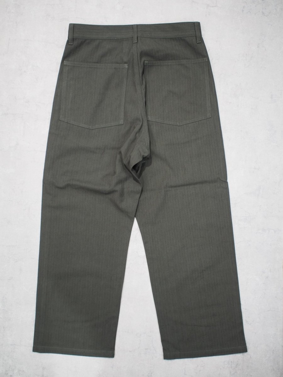 画像5: YOKO SAKAMOTO /  WORK 5POCKET STRAIGHT PANTS /  HERRINGBON / OLIVE (5)