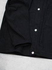 画像4: YOKO SAKAMOTO /  WORK BLOUSE / HERRINGBONE / BLACK (4)