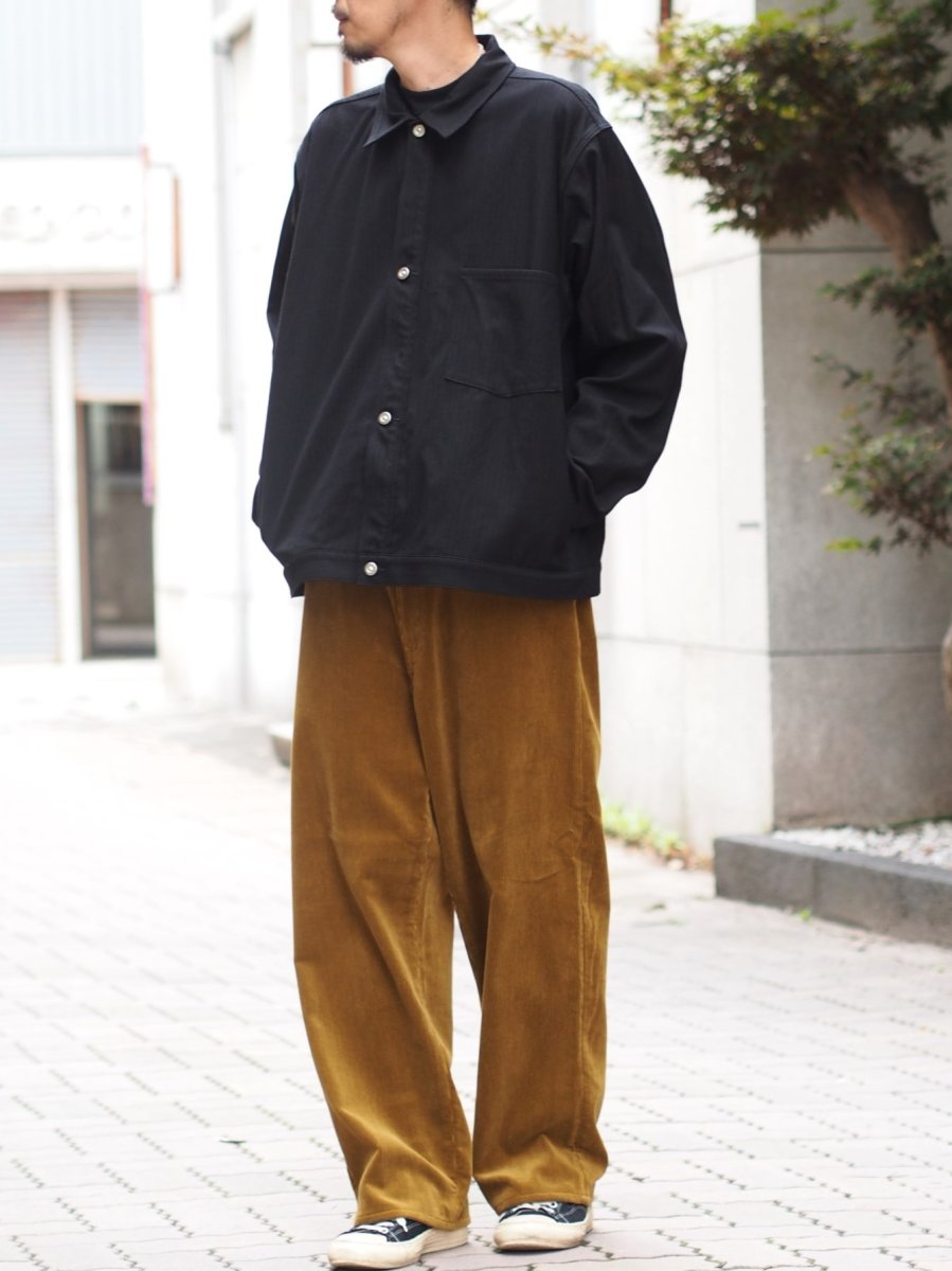 画像5: YOKO SAKAMOTO /  WORK BLOUSE / HERRINGBONE / BLACK (5)