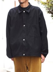 画像6: YOKO SAKAMOTO /  WORK BLOUSE / HERRINGBONE / BLACK (6)