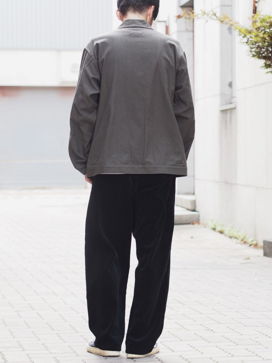 画像13: YOKO SAKAMOTO /  WORK BLOUSE / HERRINGBONE / OLIVE (13)