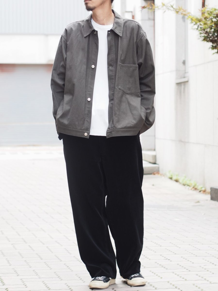 画像12: YOKO SAKAMOTO /  WORK BLOUSE / HERRINGBONE / OLIVE (12)