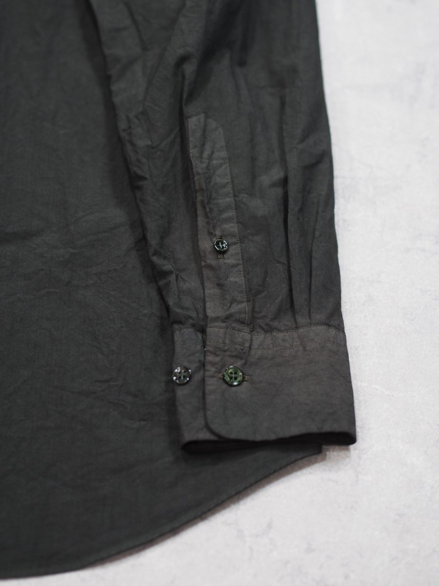 画像4: YOKO SAKAMOTO /  REGULAR COLLAR SHIRT /  MAX HIGH COUNT TYPEWRITER - NATURAL GARMENT DYE (4)