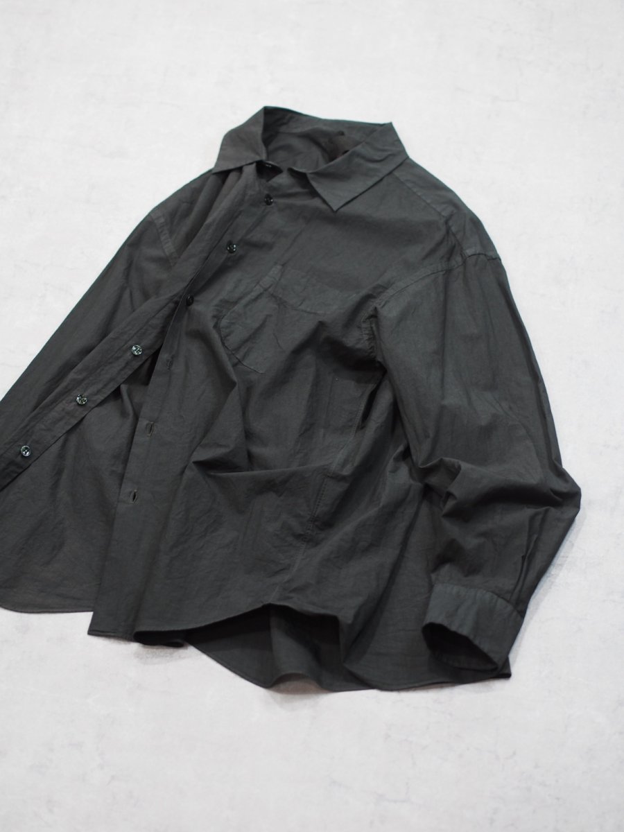 画像5: YOKO SAKAMOTO /  REGULAR COLLAR SHIRT /  MAX HIGH COUNT TYPEWRITER - NATURAL GARMENT DYE (5)
