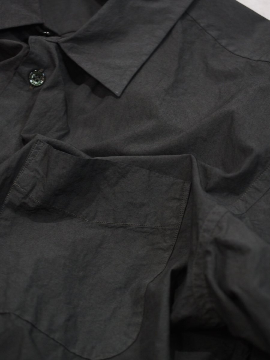 画像7: YOKO SAKAMOTO /  REGULAR COLLAR SHIRT /  MAX HIGH COUNT TYPEWRITER - NATURAL GARMENT DYE (7)