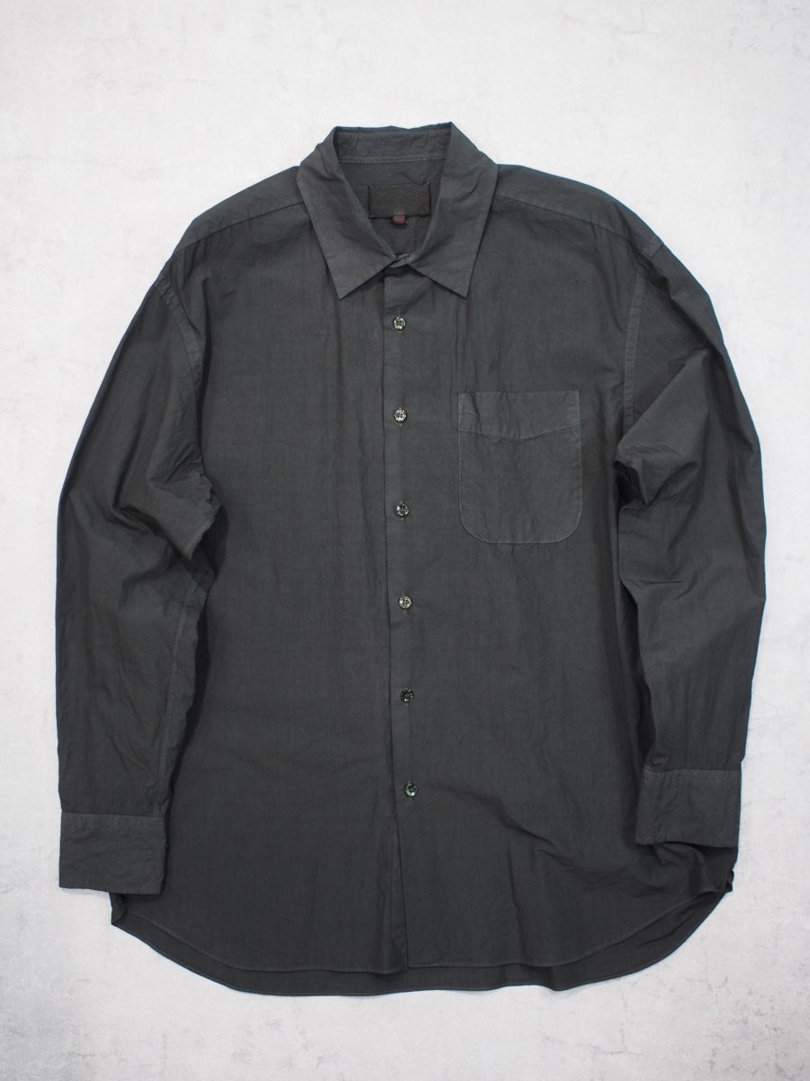 画像1: YOKO SAKAMOTO /  REGULAR COLLAR SHIRT /  MAX HIGH COUNT TYPEWRITER - NATURAL GARMENT DYE (1)