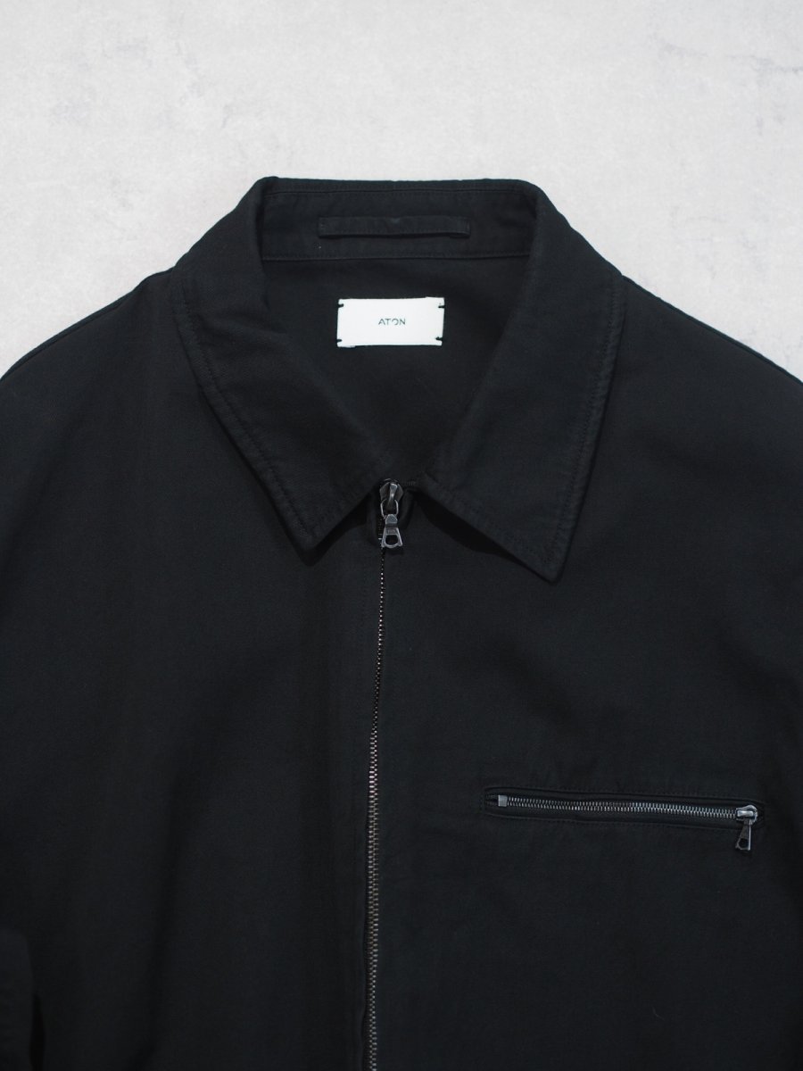 画像3: ATON / HARRINGTON JACKET / COTTON GABARDINE (3)