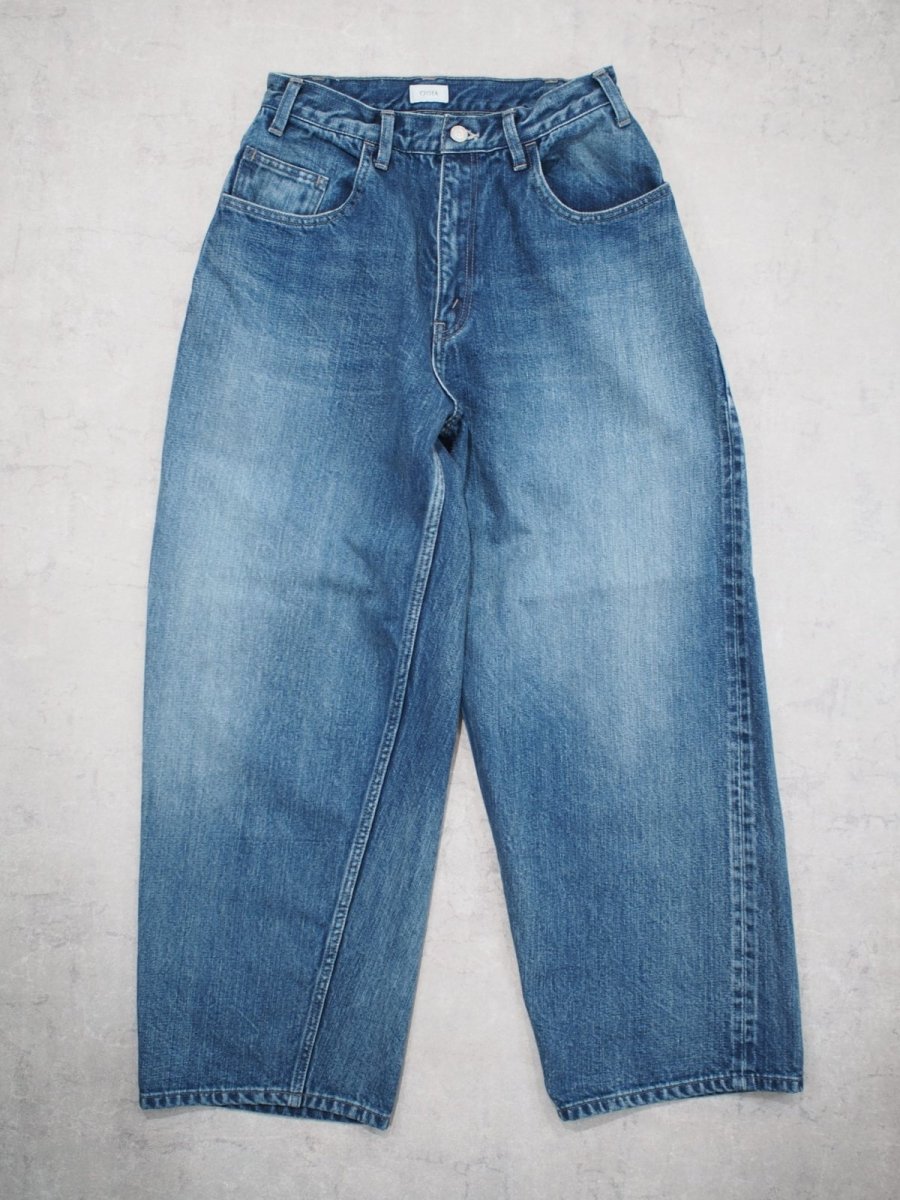 画像1: CIOTA / WIDE BAGGY 5 POCKET PANTS / Medium Blue (1)
