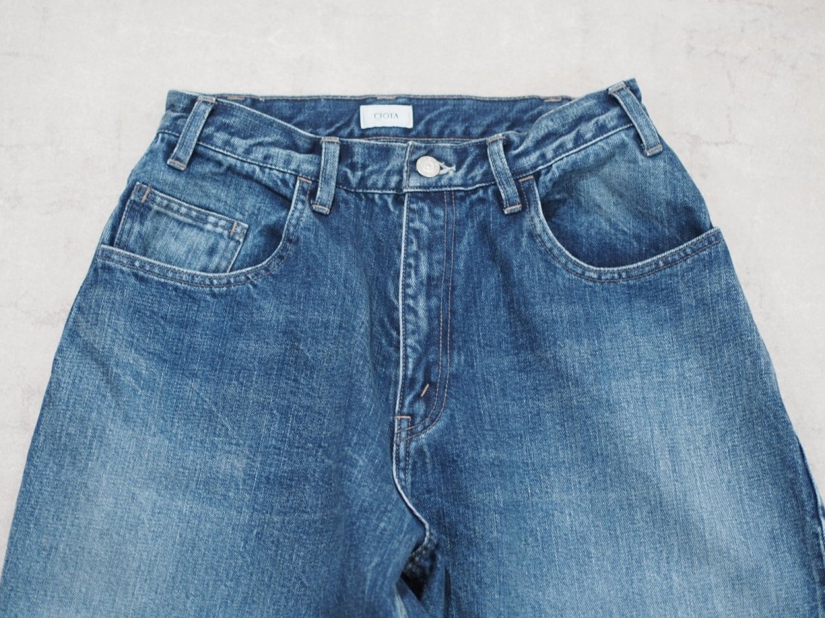 画像2: CIOTA / WIDE BAGGY 5 POCKET PANTS / Medium Blue (2)