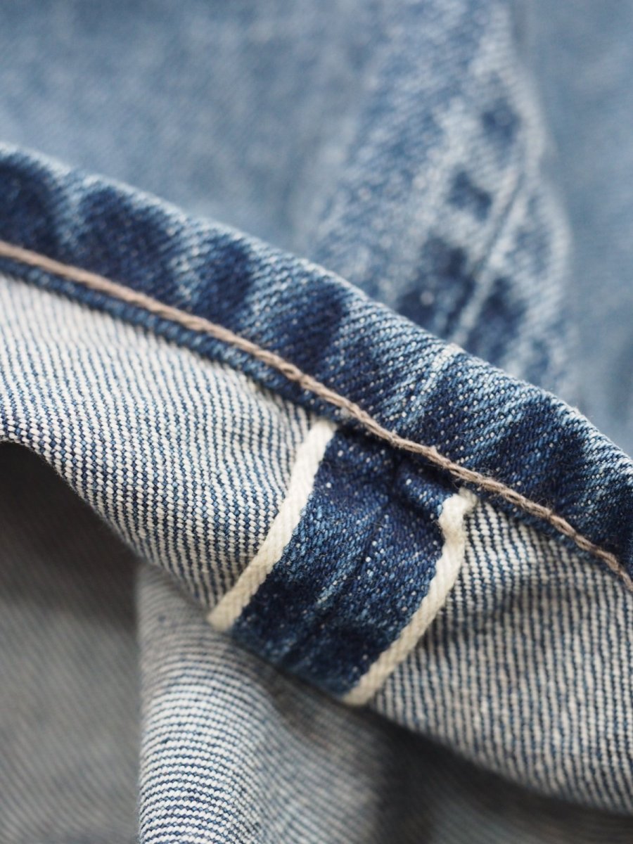 画像9: CIOTA / WIDE BAGGY 5 POCKET PANTS / Medium Blue (9)