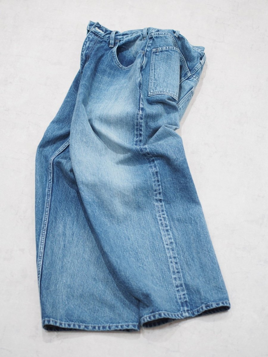 画像6: CIOTA / WIDE BAGGY 5 POCKET PANTS / Medium Blue (6)