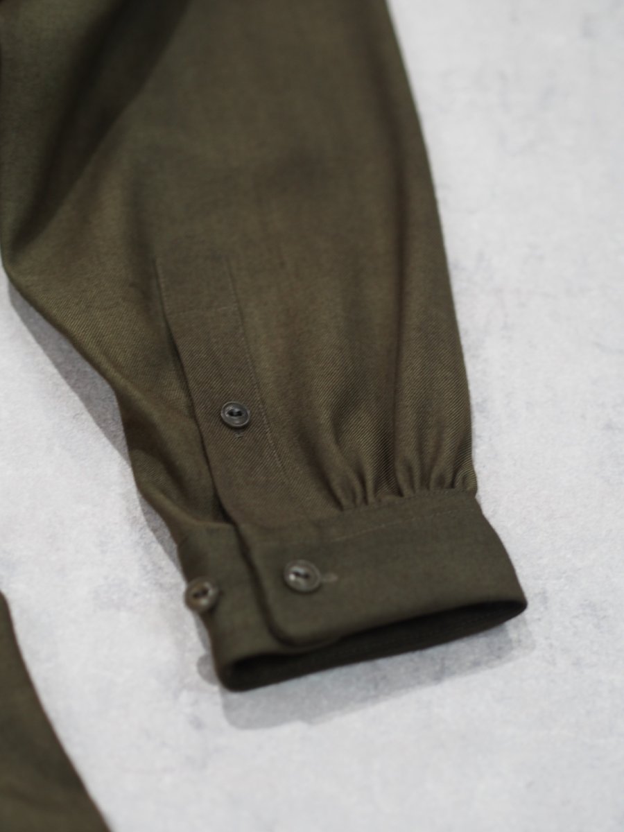 画像7: YOKO SAKAMOTO / SHIRT DRESS / WOOL GABARDINE-UNEVEN DYE  (7)